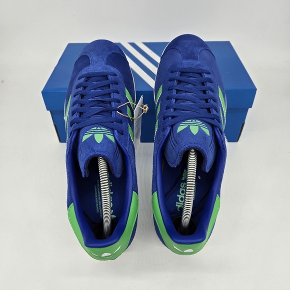 New Adidas Gazelle 'Royal Blue Energy Green' JH5389 Men's Shoes Size 12 - Picture 5 of 8